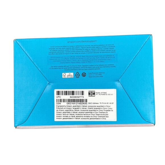 NEW Amazon Alexa Echo Dot B7W64E Original Box 4th Gen 2020 Release Smart Speaker - Picture 5 of 5